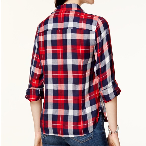 Tommy Hilfiger Plaid Utility Shirt - Picture 2 of 3